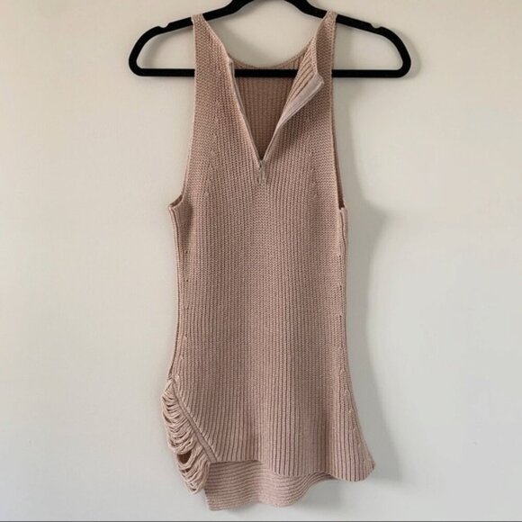 Anthropologie One Grey Day Victoria Top Sleeveless Knit Sweater Brown Latte XS - Picture 9 of 16